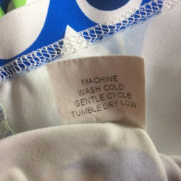 Melly M Bright Blue/Green/White Golf Hiking EUC Activewear Pullover Size XXL - Picture 5 of 5